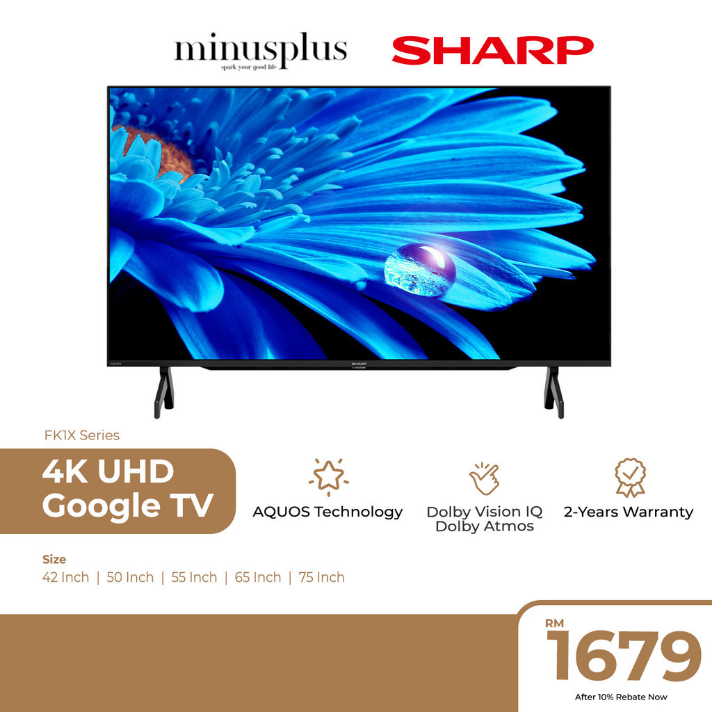 Sharp HDR10 Dolby Vision IQ Dolby Atmos AQUOS Smooth Motion 4K UHD LED