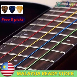 Rainbow color Acoustic guitar string Multi Colour Tali gitar