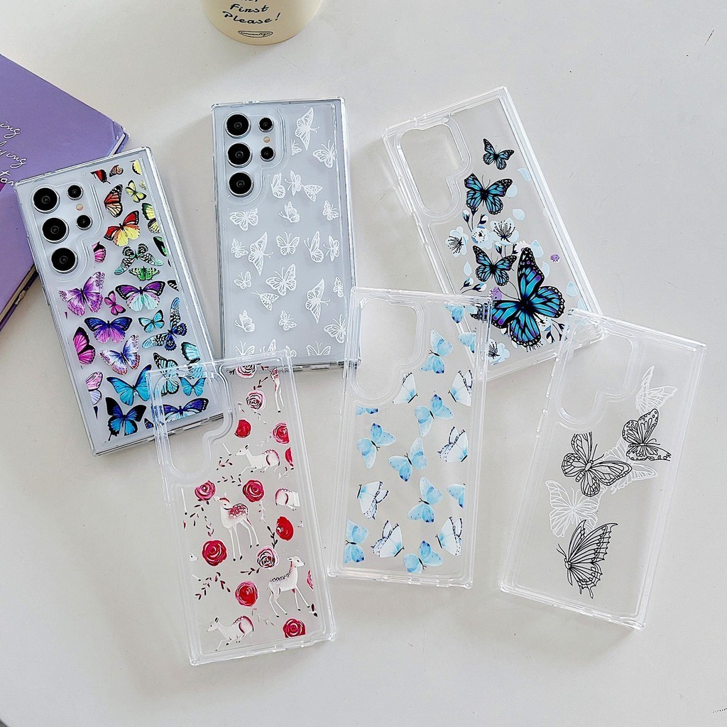 【Flower Butterfly / Airbag anti drop / tpu】cases compatible for Samsung ...