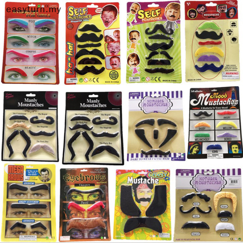 easyturn Funny Costume Pirate Party Mustache Cosplay Fake Moustache ...