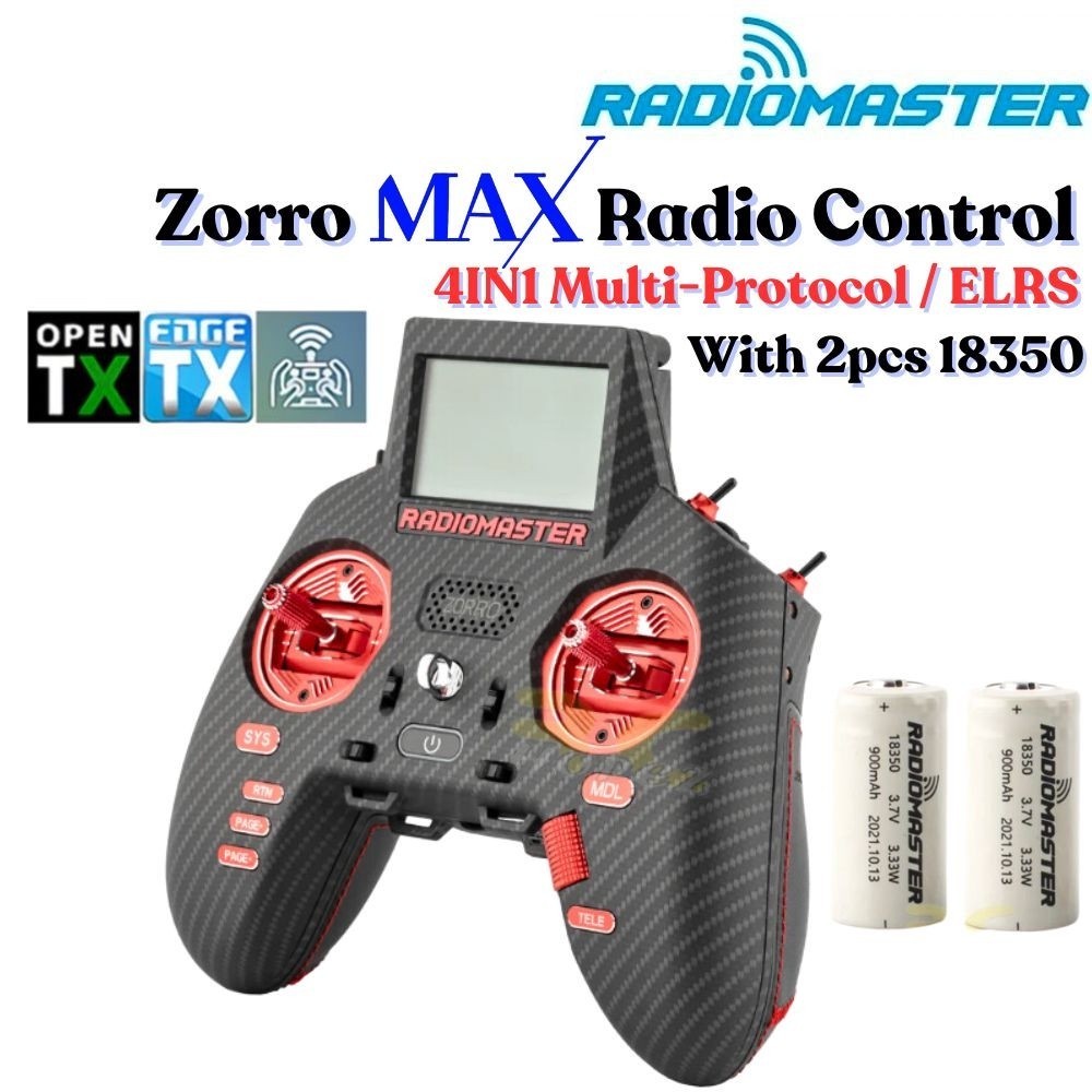 RADIOMASTER ZORRO MAX 4IN1 AG01 RED モード2 Radiomaster Zorro MAX Radio Controller – defianceRC