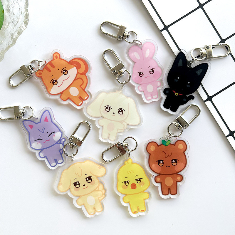 Kpop ATEEZ ANITEEZ Acrylic Double-sided Keychain Cartoon Bag ...