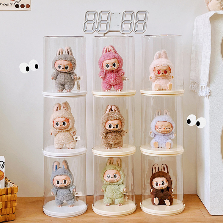 Cartoon Labubu V1 V2 Display Box Rotatable Blind Box Display Stand To ...