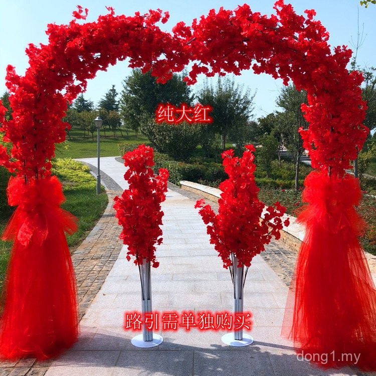 New Style Wedding Simulation Cherry Blossom Gate Happiness Gate Silk ...