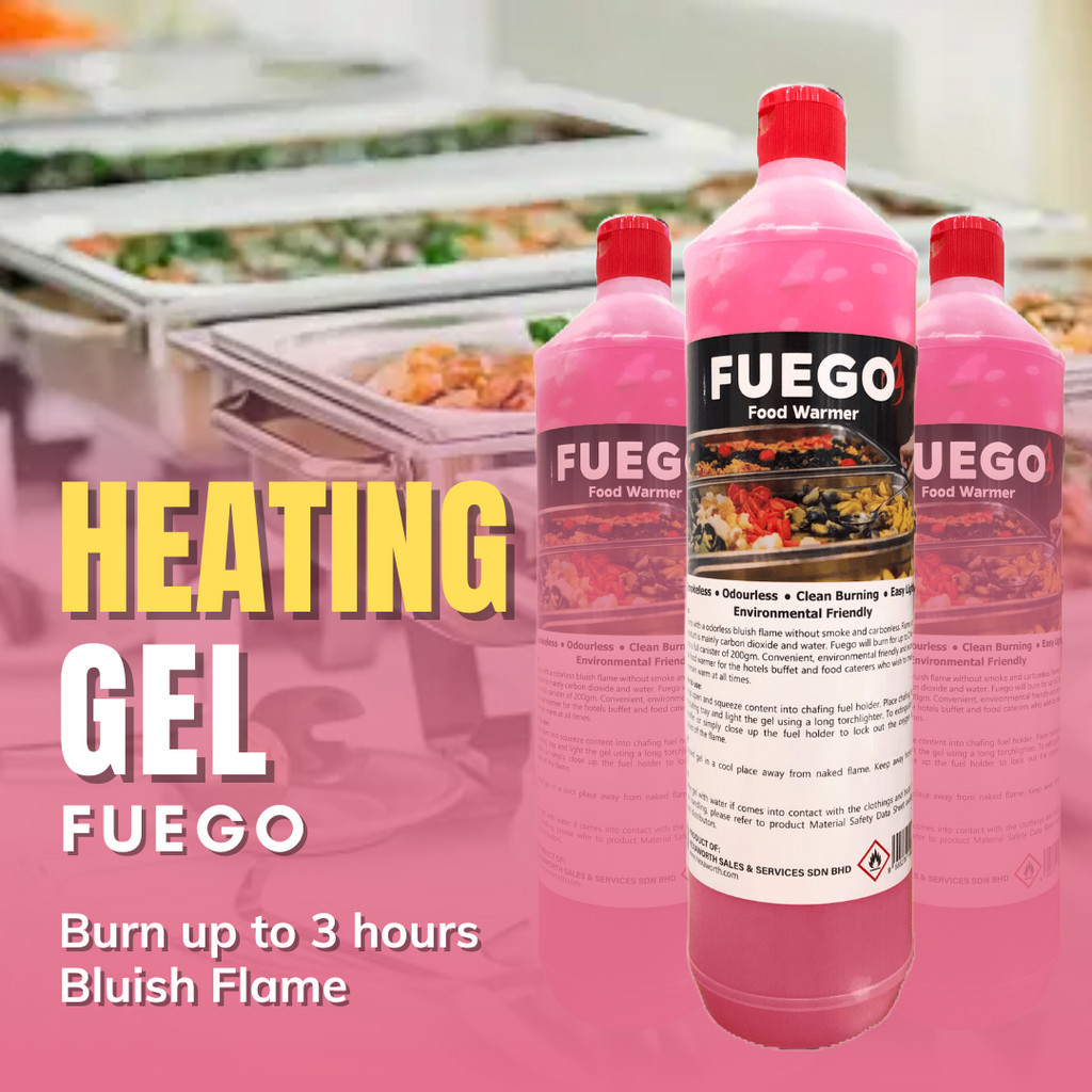 Fuego Food Warmer Heating Gel Heating Jelly Wax Chafing Fuel Gel Fire