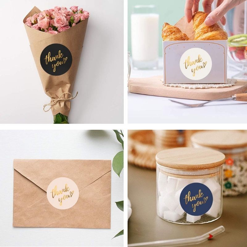 500pcs/roll Thank You Sticker label For Envelope Sealing Labels ...