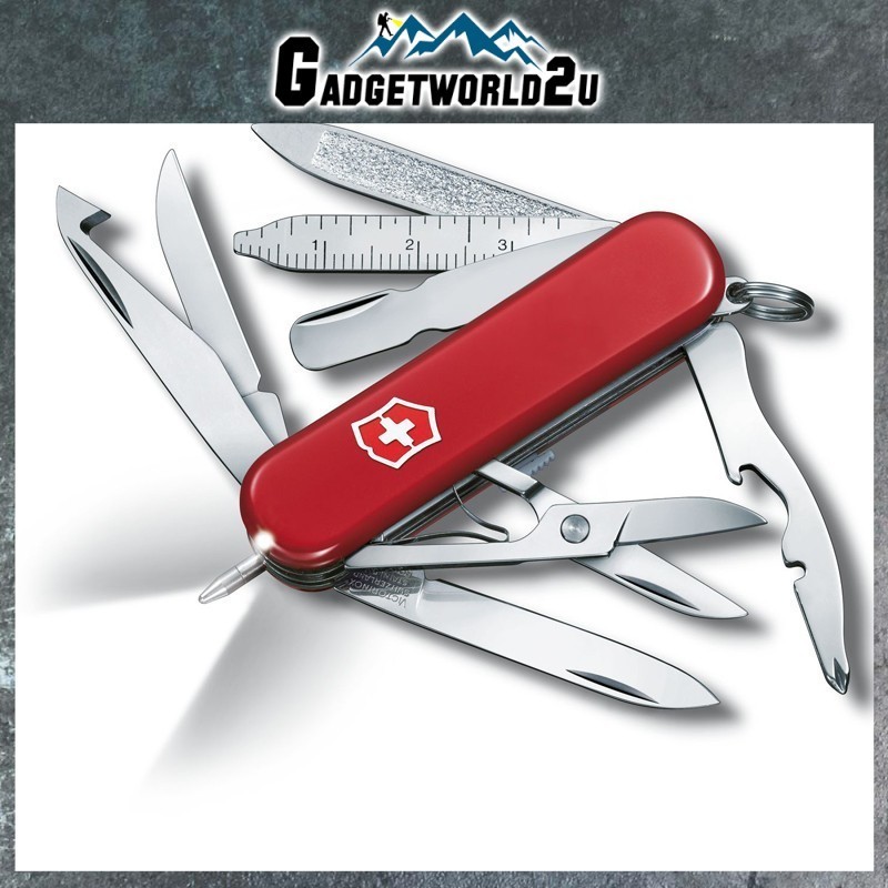 Victorinox Midnite MiniChamp Red Multitool 0.6386 Utility Tool Camping ...