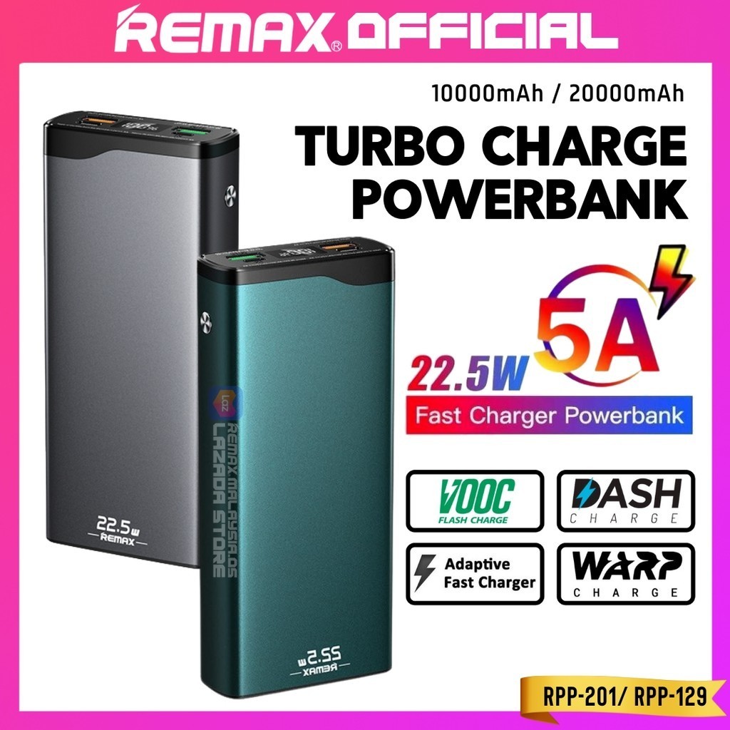 REMAX OFFICIAL PD+QC 22.5W Fast Charging 10000mAh 20000mAh Power Bank ...