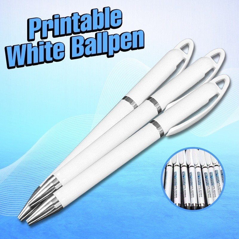 1PC White Printable Ballpen Using Laser Decal Uv Stickers Sublimation ...