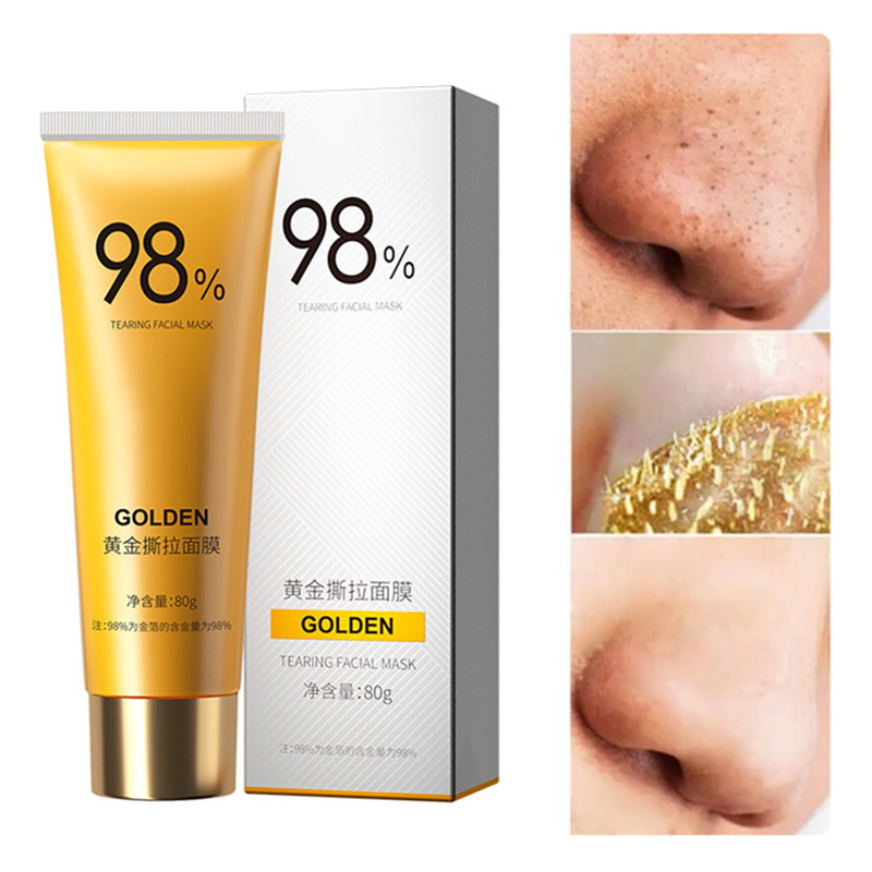 80g Gold Foil Peel-Off Mask Peel Off Anti-Wrinkle Face Mask 98% golden ...