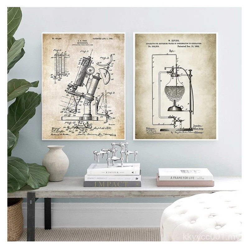 Print Science Wall Art Pictures Periodic Table Chemistry Art Canvas ...