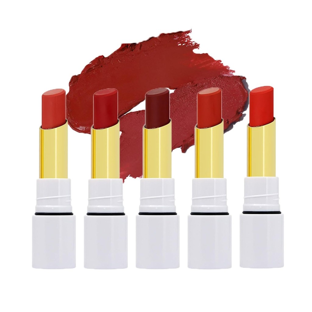 Bisou Balm Matte Lippenstift Set – 5 Cremige Nuancen Für Weiche, Volle Lippen | Wasserfeste Make-up-Stifte