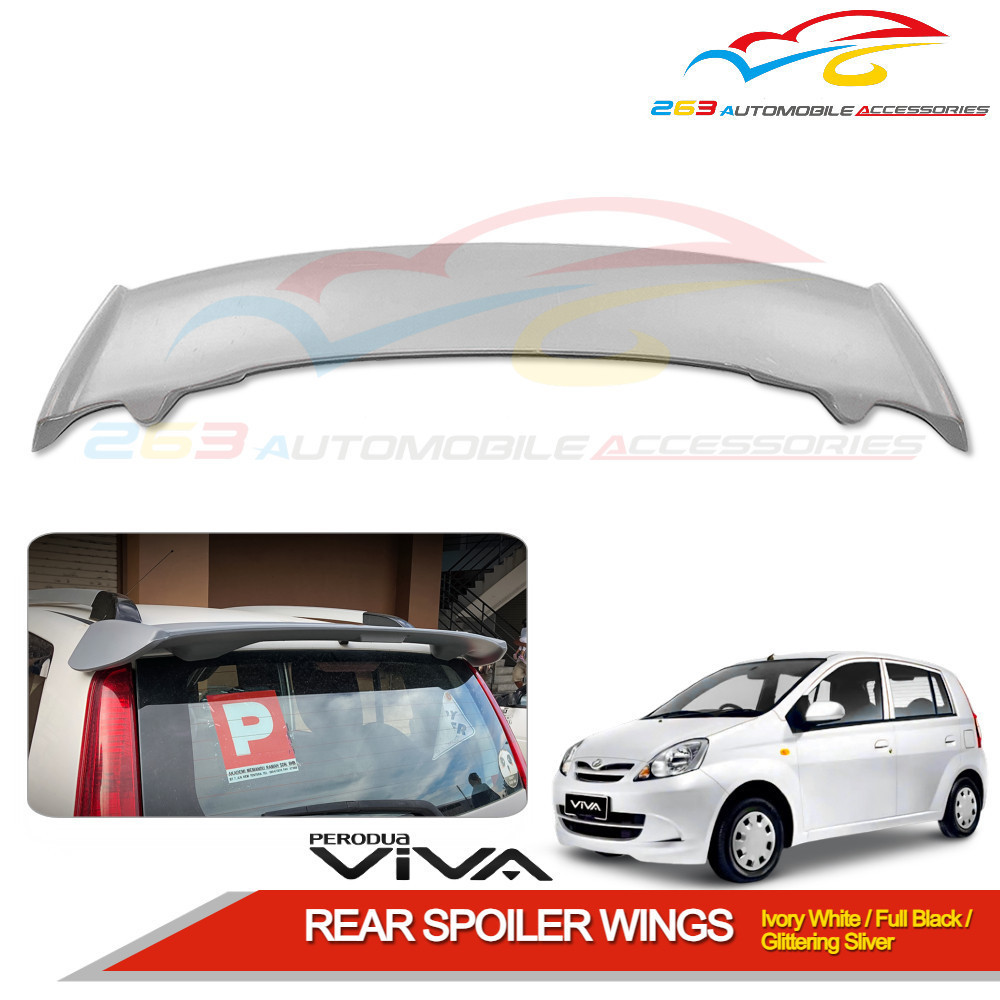 PERODUA VIVA REAR SPOILER WING MUGEN STYLE 'ABS' (FULL BLACK / IVORY ...