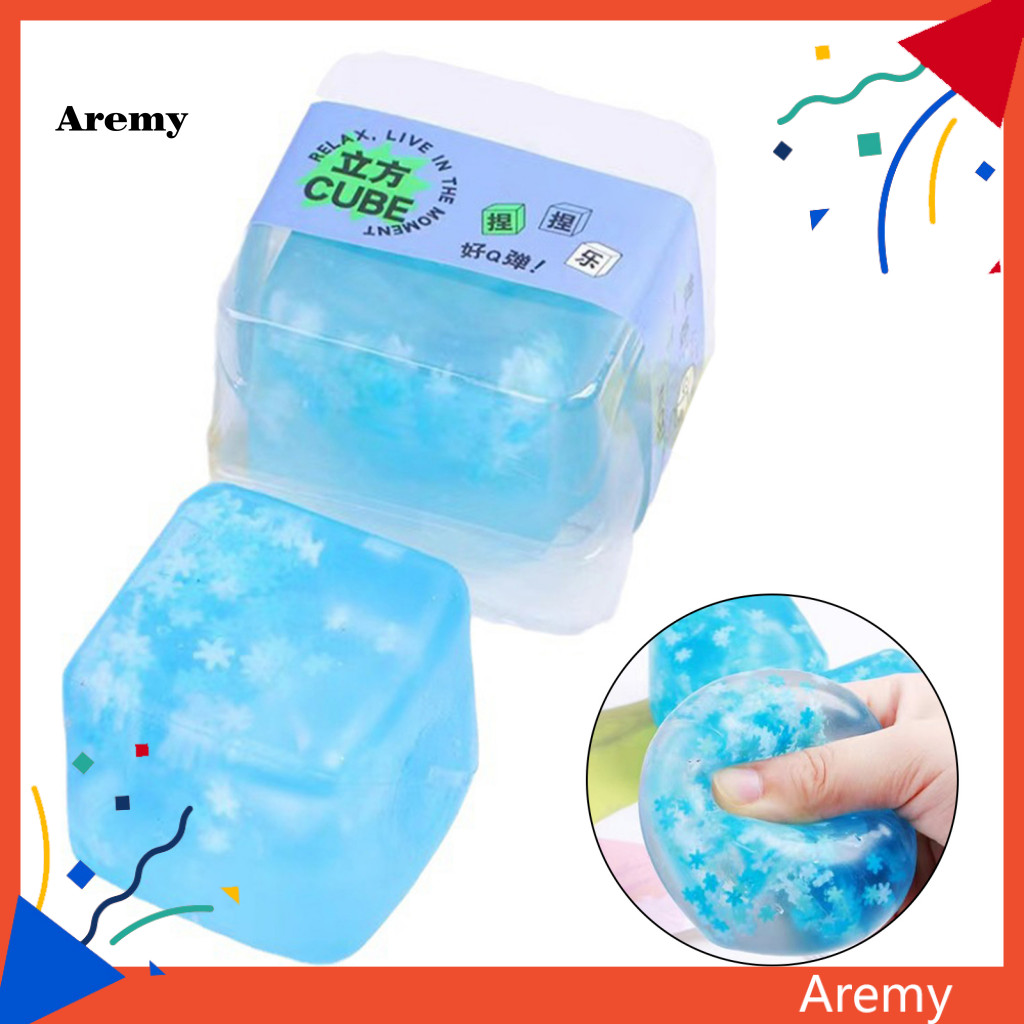 AREM Slow Rising Squeeze Toy Anxiety Relief Ice Cube 3pcs Slow Rising ...