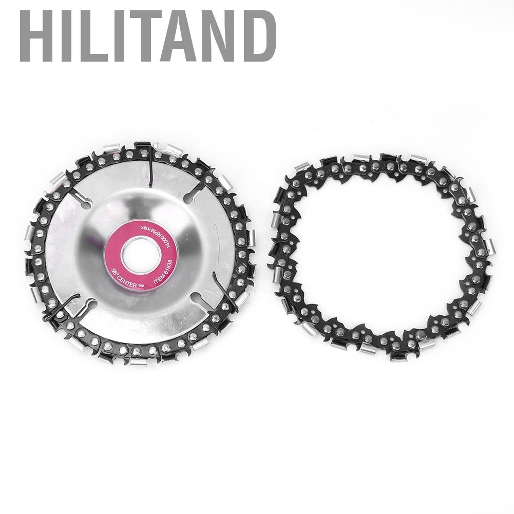 Hilitand 4Inch 22 Tooth Chain Plate Angle Grinding Wheel Wood Carving Disc Woodworking Cutting