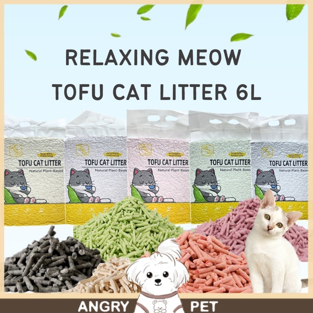 Premium Pure Tofu Cat Litter 6L Made Natural Plant Based Tofu Cat
