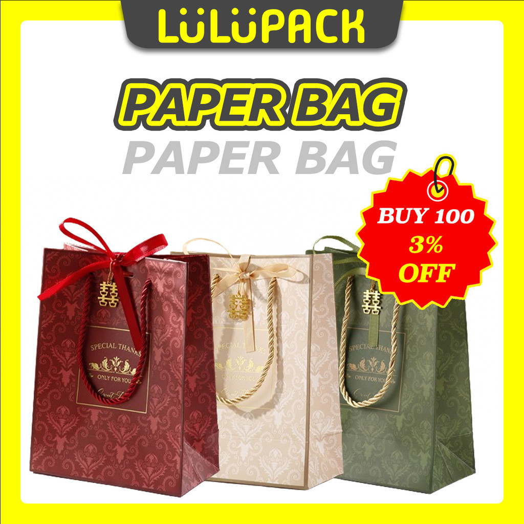 LULUPACK Paper Bag Wedding Bag Paper Bag Kertas Beg Hadiah Doorgift Bag ...