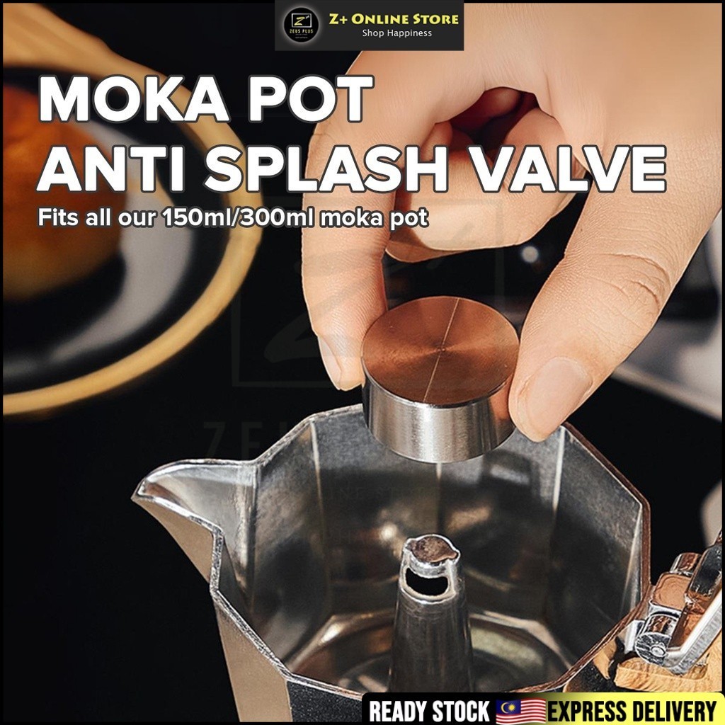 ZPLUS Stainless Steel Coffee Moka Pot Anti Splash Valve Cover Cap ...