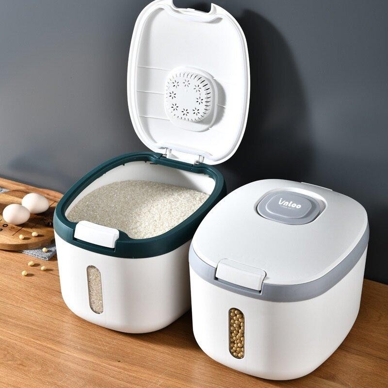 B2U 10kg Rice Storage Box Collection Bucket Insect and Moisture-Proof ...