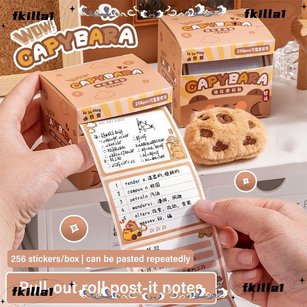 FKILA 256 PCS/Set Memo Pad, Pullout Design Full Adhesive Sticky Note