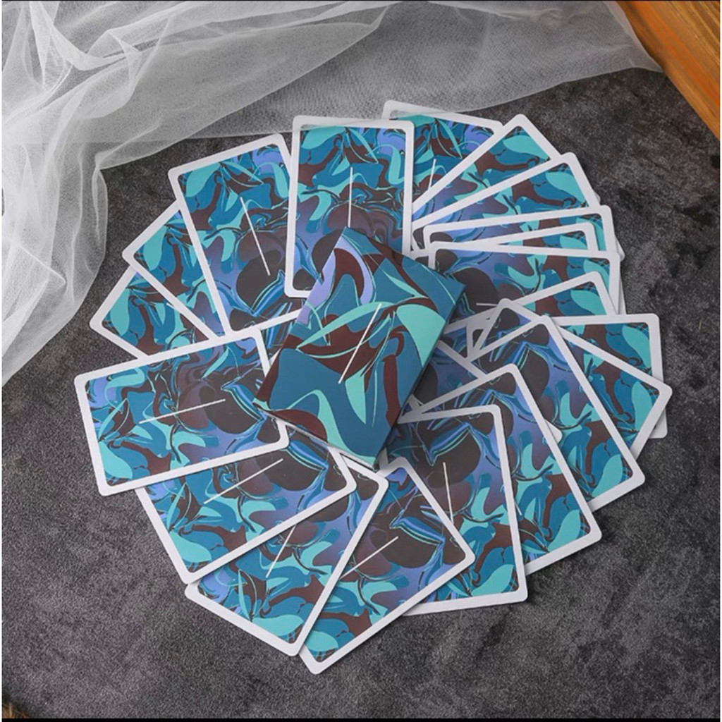 54pcs Gradient Poker Cards Creative Playing Cards Magic Deck Fluid ...