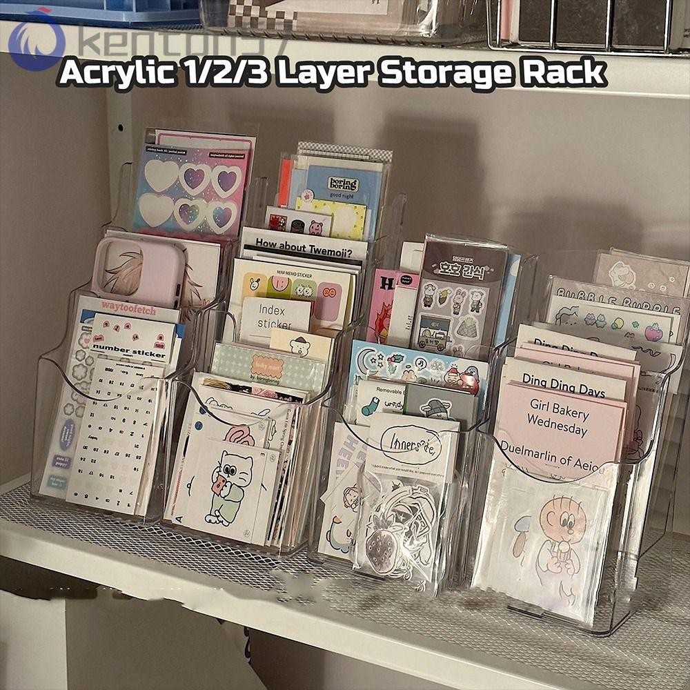 Sticker Organizer 3 Layers Ins Acrylic Desktop Storage Box