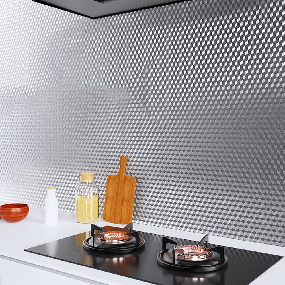 [MULSTORE] Kitchen Wall Antifouling Stove Aluminum Foil Oilproof Wall