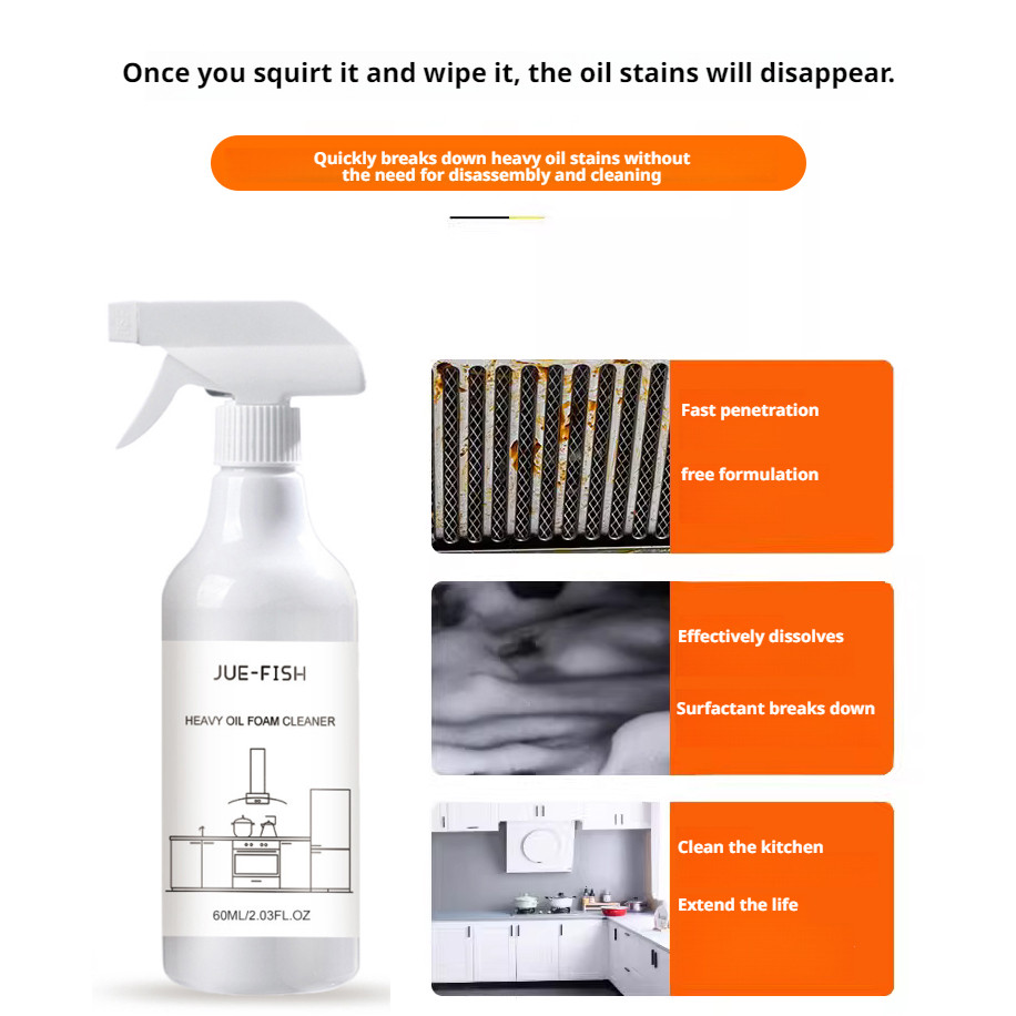 Foam grease cleaner kitchen cooktop grease cleaner grease foam cleaner