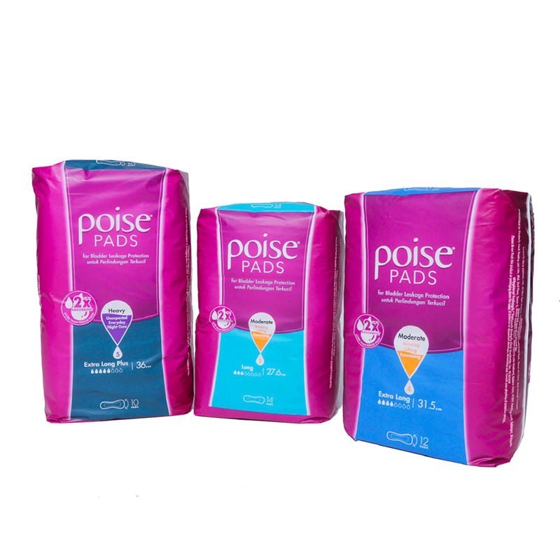 Poise Pad Non Wing (Heavy Extra Long Plus 10'S/ Moderate Long 14'S ...