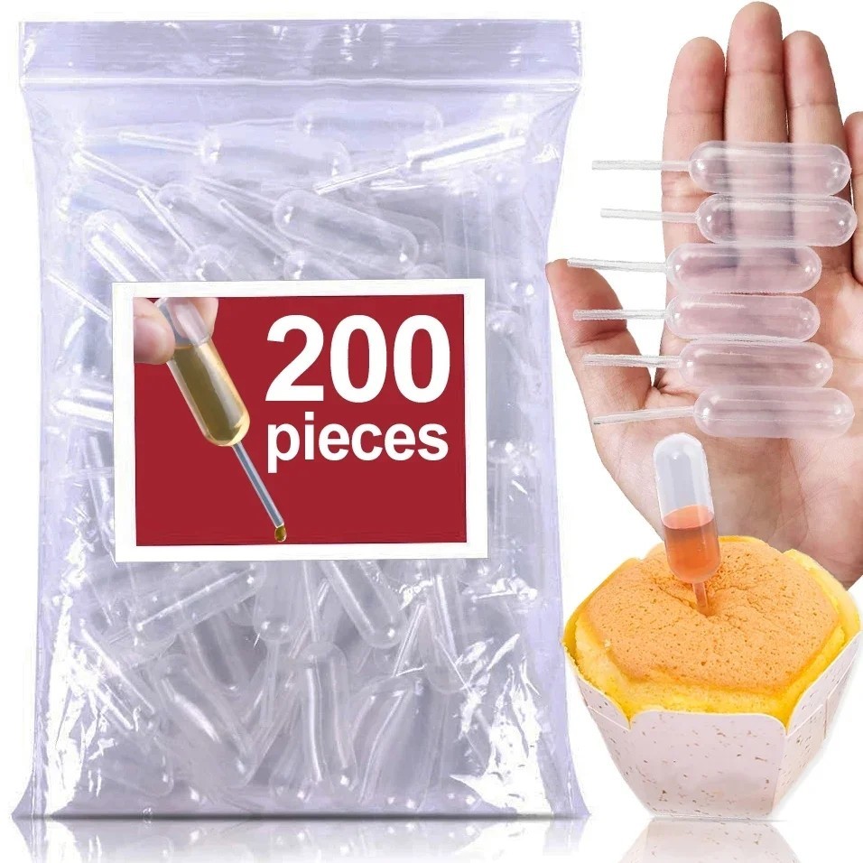 Mini Liquid Squeeze Droppers 4ml Disposable Jam Dropper for Cupcake ...