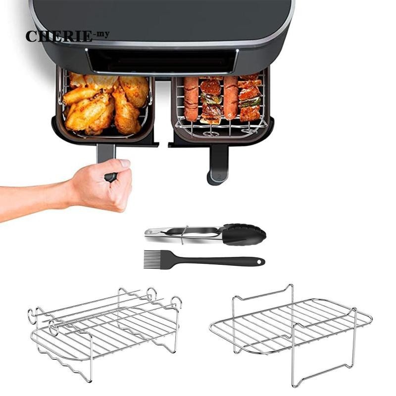 [In Stock] Stainless Steel Air Fryer Rack BBQ Rack for 8 Qt Double ...