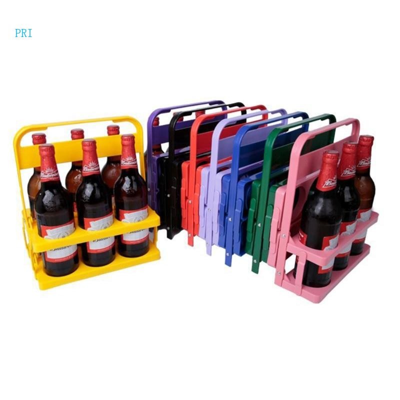 pri Plastic Drink Holder Compact Beer Bottle Carrier Space Saving Beer ...
