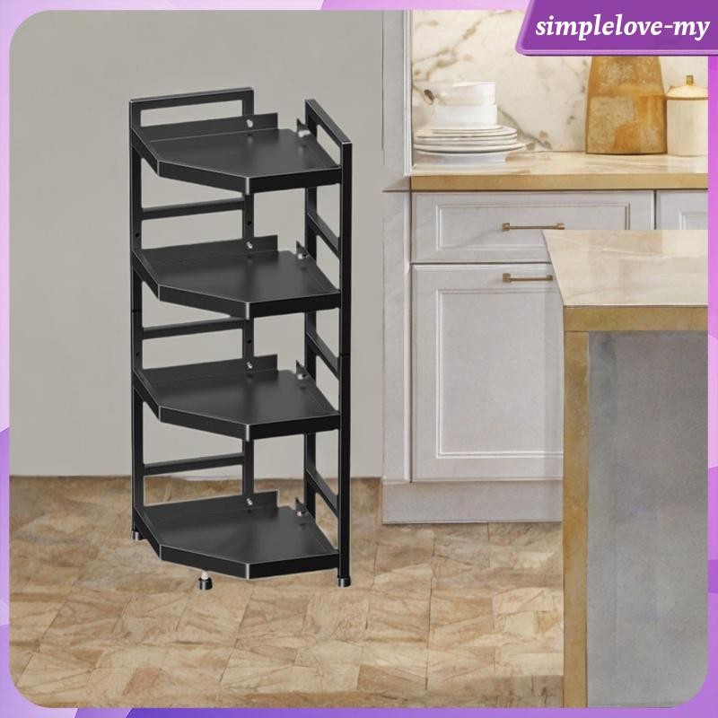 [SimpleloveMY] 4 Tier Shelf Rack Large Capacity Compact Pot Rack for ...
