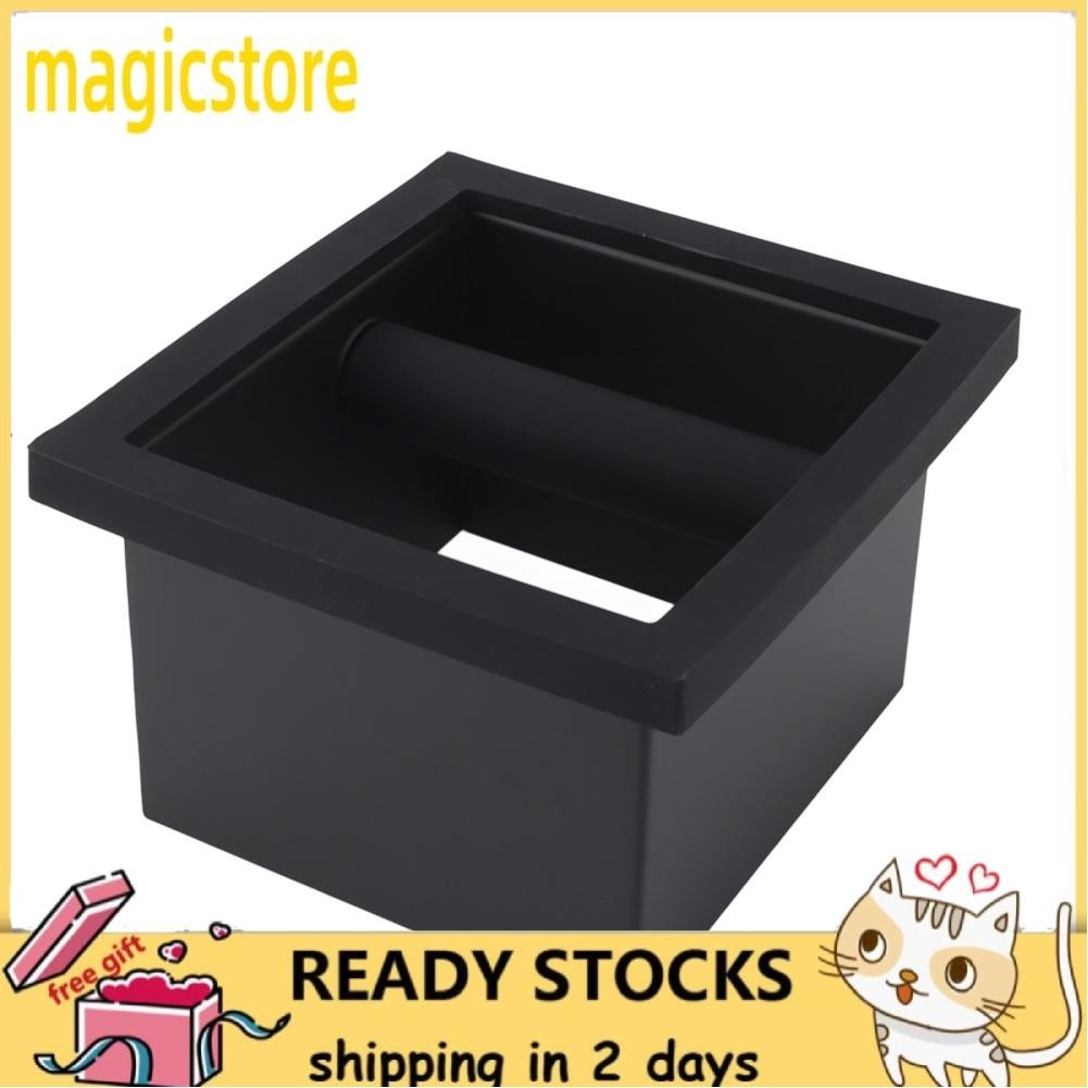 Rectangle Coffee Knock Box Bottomless Embedded Rubber Steel Disposal
