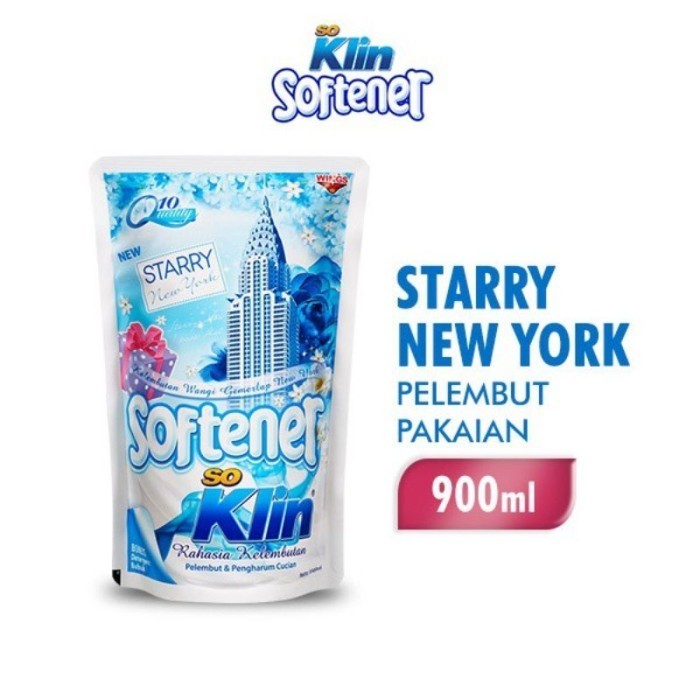 So Klin Softener Starry New York, Fabric Softener And Deodorizer 900ml ...