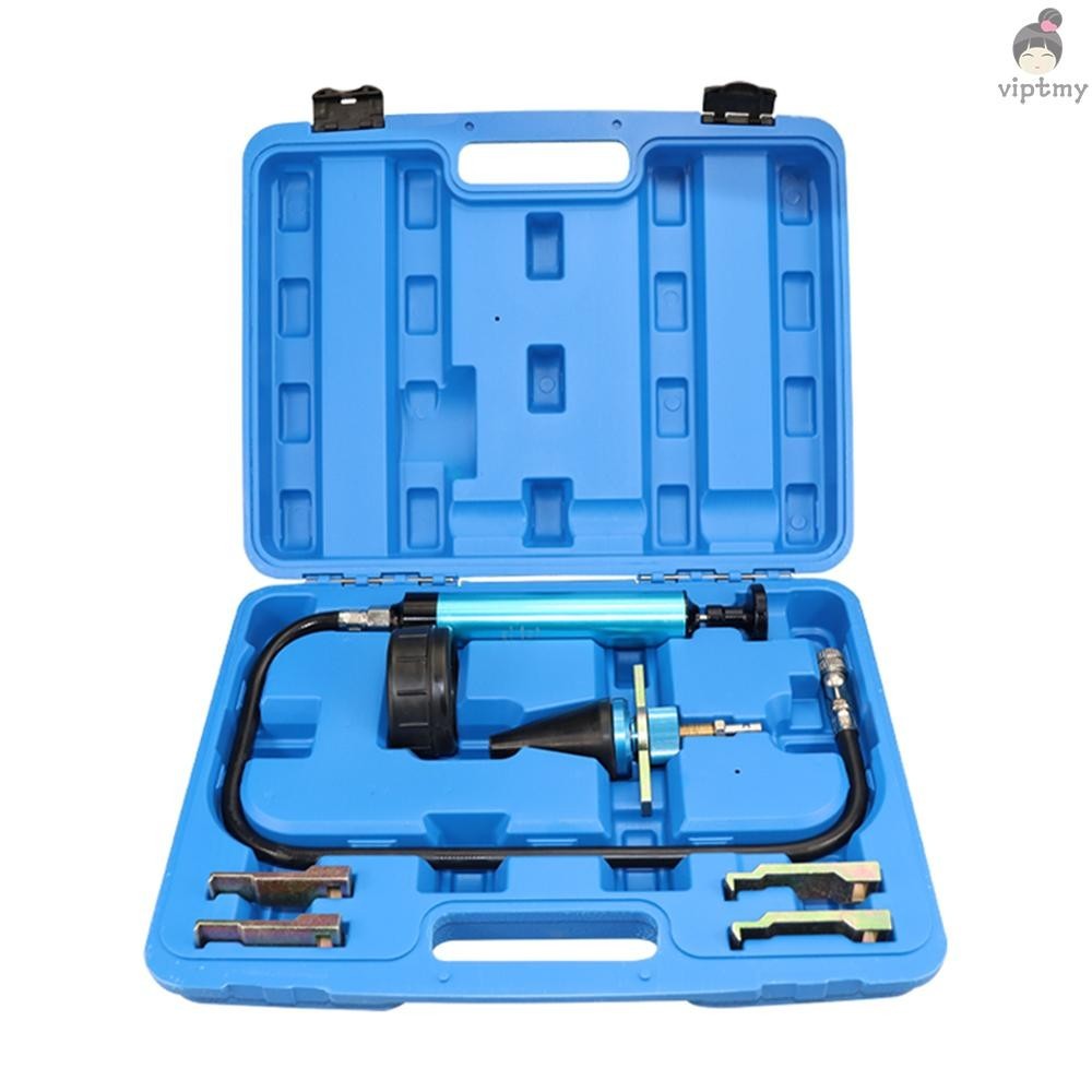Water Tool Kit Cooling Test Pump Adapter Pressure Hand Blue , Tester and Tank Radiator Detector