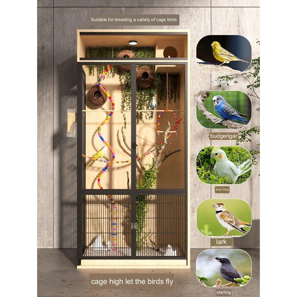Curated visual reference: Birdcage With Extra Secure And Custom Ventilation Reference: Parrot Cage Solid Wood Special Birdcage Extra Large Custom Luxury