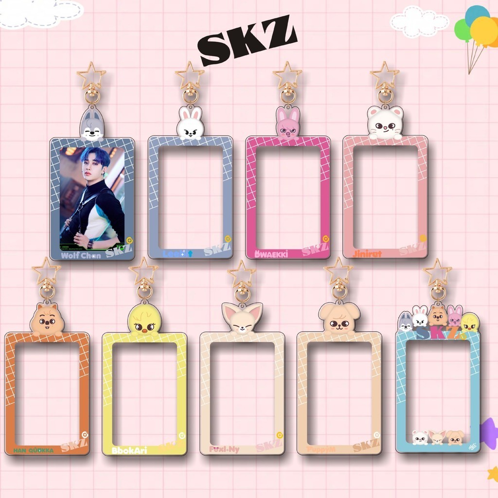 Kpop Idol Stray Kids Acrylic Keychain Mini Photo Frame Key Ring Pendant ...