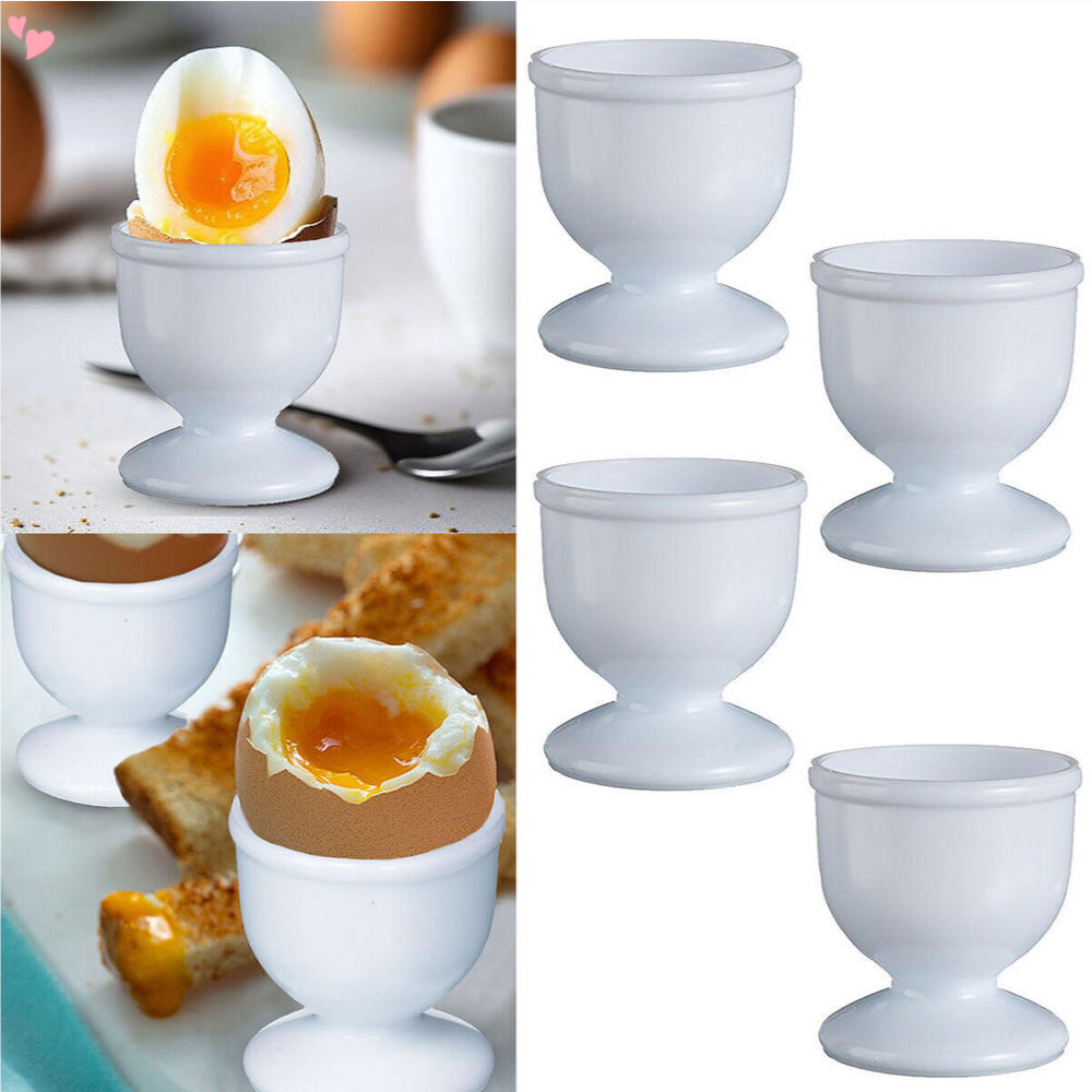 2pcs Soft Hard Boiled Egg Cups Holder for Breakfast Brunch Plastic