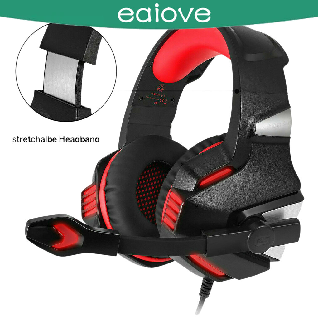 Hunterspider V3 Gaming Headset Stereo Noise LED Microphone Gaming