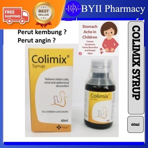 Colimix syrup 60ml or 90ml for baby and adult (perut angin) | Shopee ...