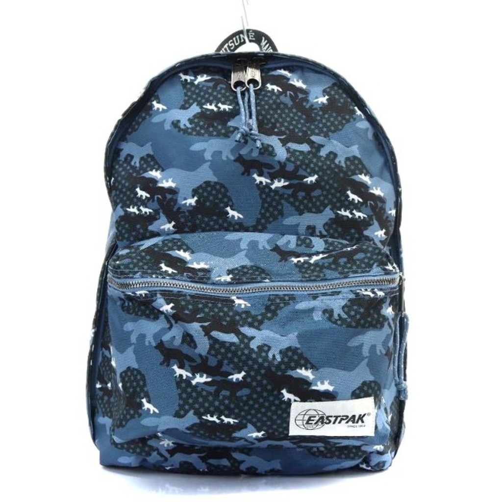 Maison Kitsune EASTPAK bag rucksack backpack full pattern blue black