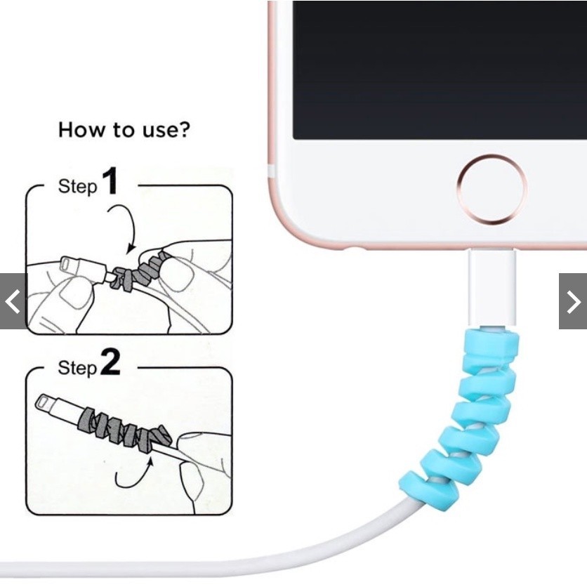 Cable Charger Earphone Handsfree Protector Wire Data Spiral Protective ...