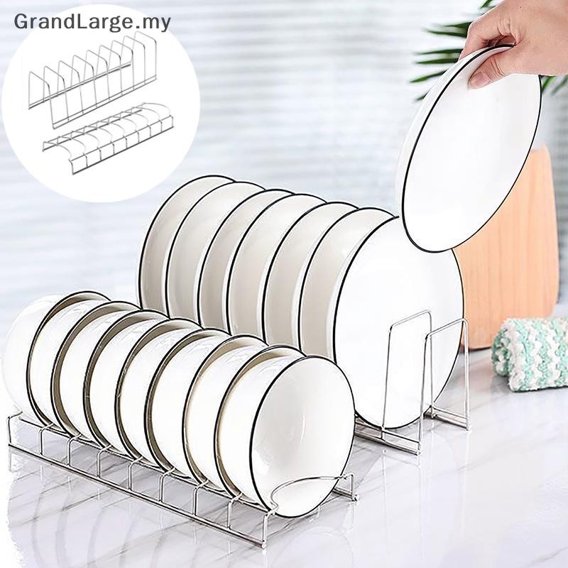 GrandLarge.my Stainless Steel Dish Draining Rack Kitchen Pot Lid Plates ...