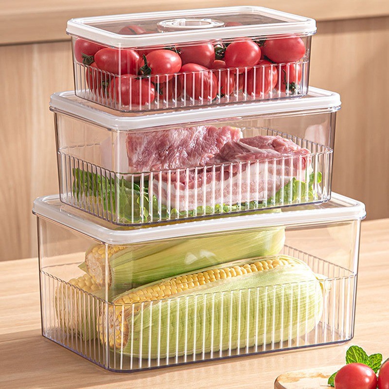 Refrigerator Storage Kitchen Food Keep Fresh Storage Box Vegetable ...