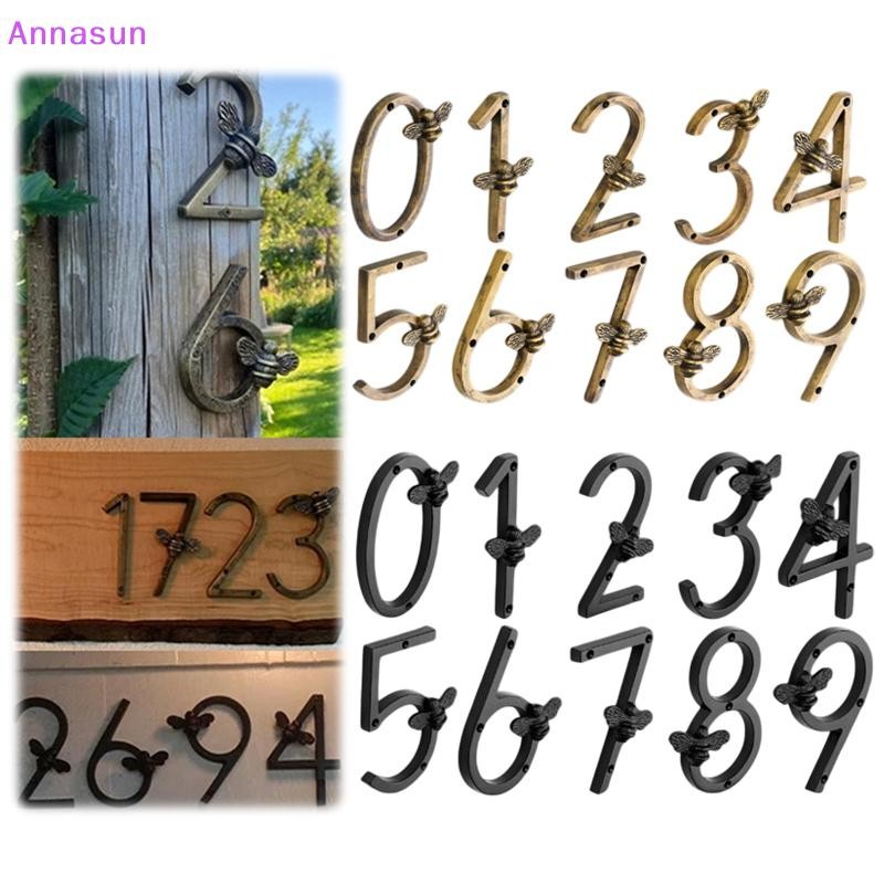 Annasun Bee House Number Sign Brass Bee House Number Metal Crafts ...
