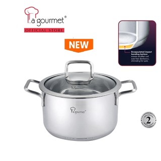 GSW Gourmet Nero Casserole économique 24 Cm / 4L – Aluminium Forgé, Antiadhésif, Couvercle Verre, Compatible Induction