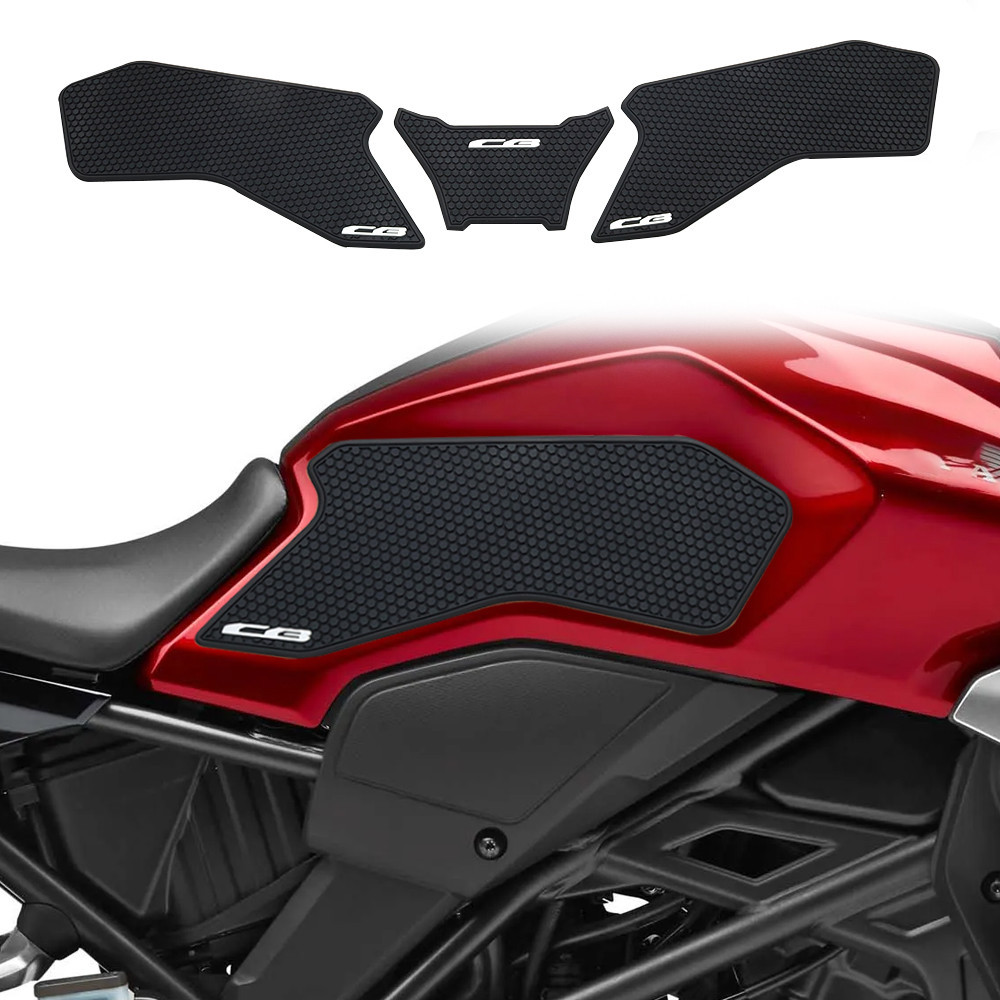 Real Carbon Fiber Motorcycle Tank Pad – Scratch Protector Sticker With Ultra-Sticky Adhesive – Universal Fit For Most Bikes (8.7x5.9 Inch)