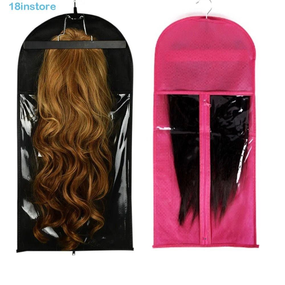 INSTORE Hair Extension Storage Bag, Dustproof Display Hair Non Woven