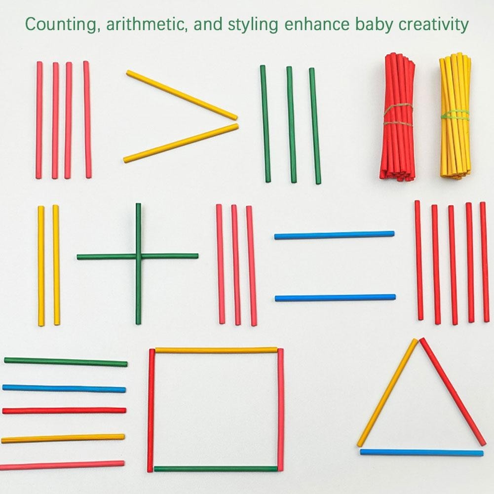 100pcs/Pack Math Sticks Educational Teaching Arithmetic Counting Stick ...